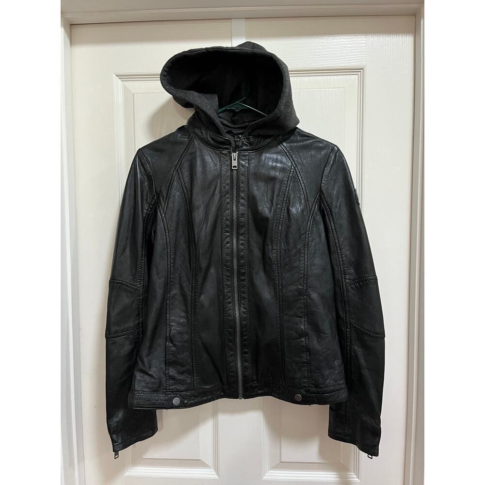 Mauritius Black Leather Jacket Medium Slim Fit NWT - Picture 3 of 13